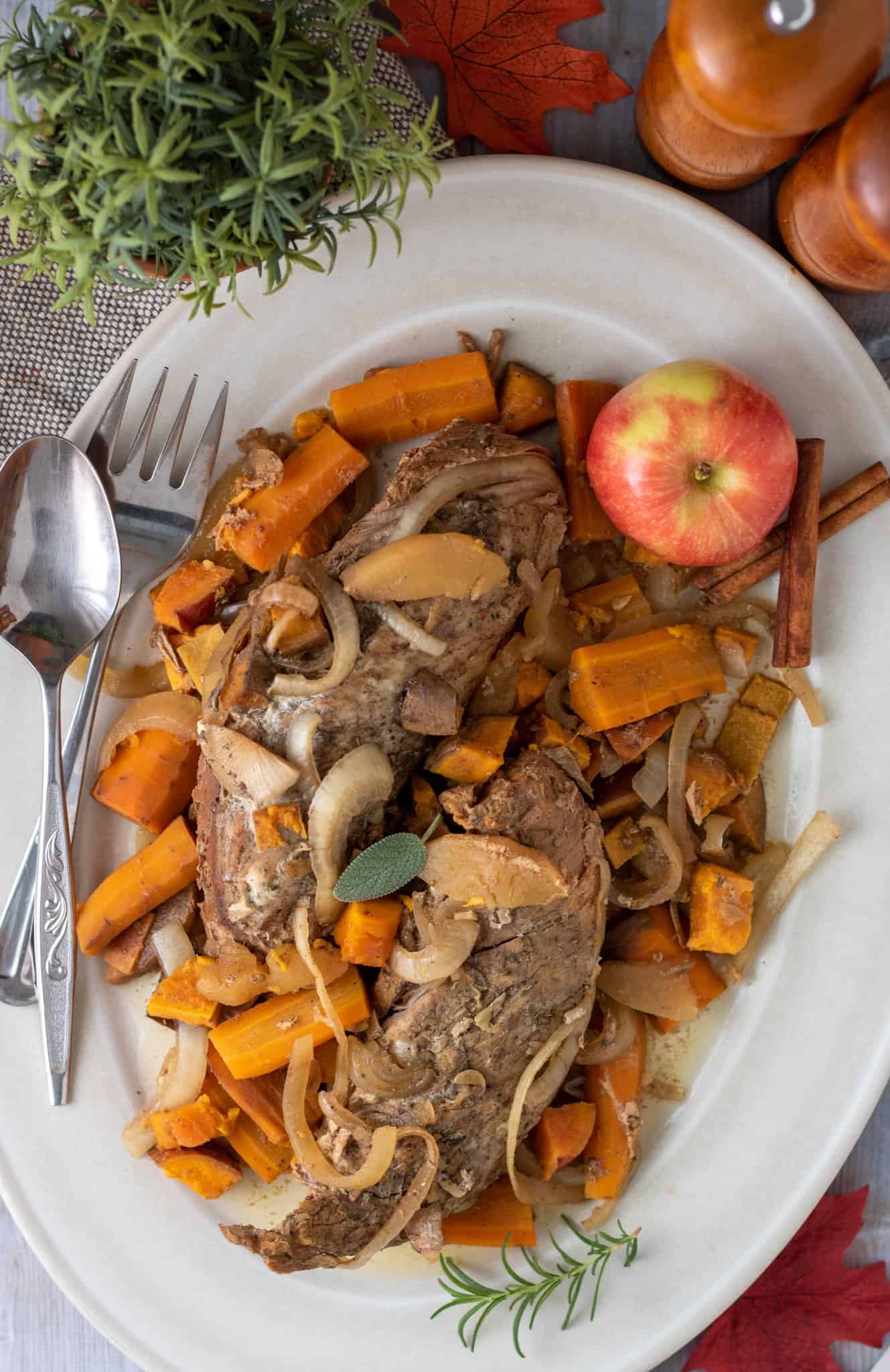Slow Cooker Apple Cider Pork Tenderloin Wine a Little, Cook a Lot