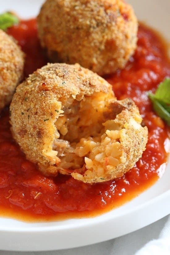 Italian Cauliflower Rice Balls (Arancini) are low carb and easy to make.